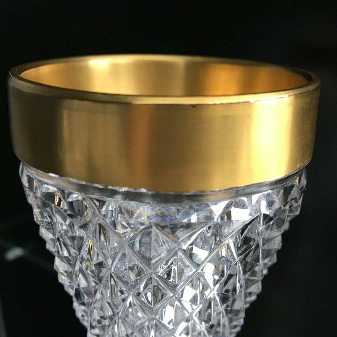 6x Crystal Champagne Glasses | Flutes | 24k Gold | Klokotschnik/Josephinenhutte photo 279.0