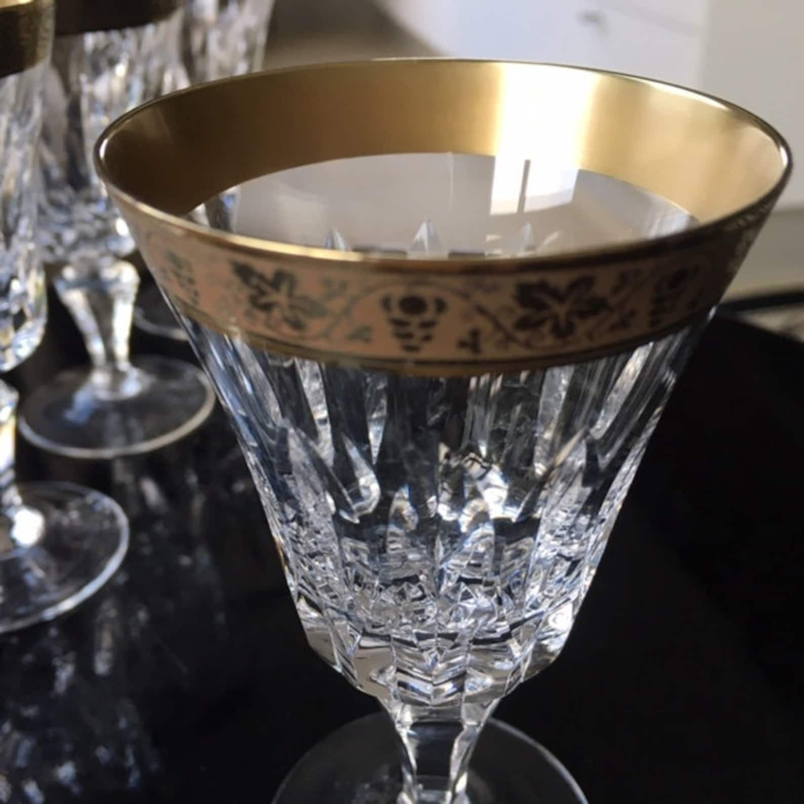 5x Cordial Glasses, Aperitif Glasses With 24k Gold Encrusted Trim / Spiegelau photo for sale