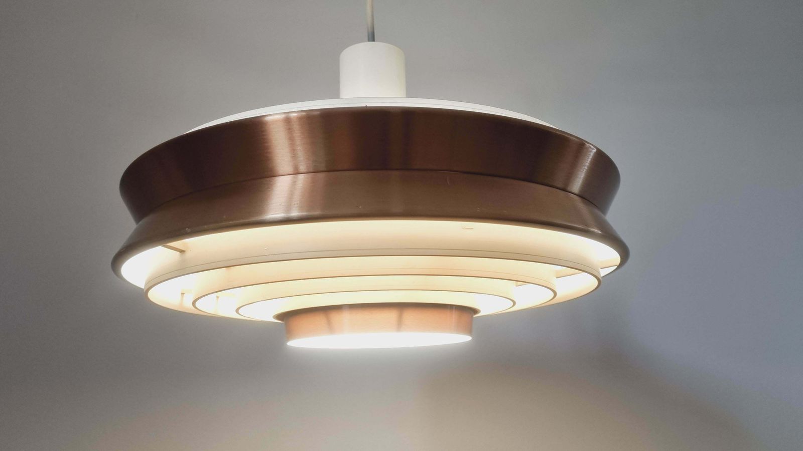 Midcentury Pendant Ufo In Style Of Jo Hammerborg, Denmark, 1970s photo 371.0