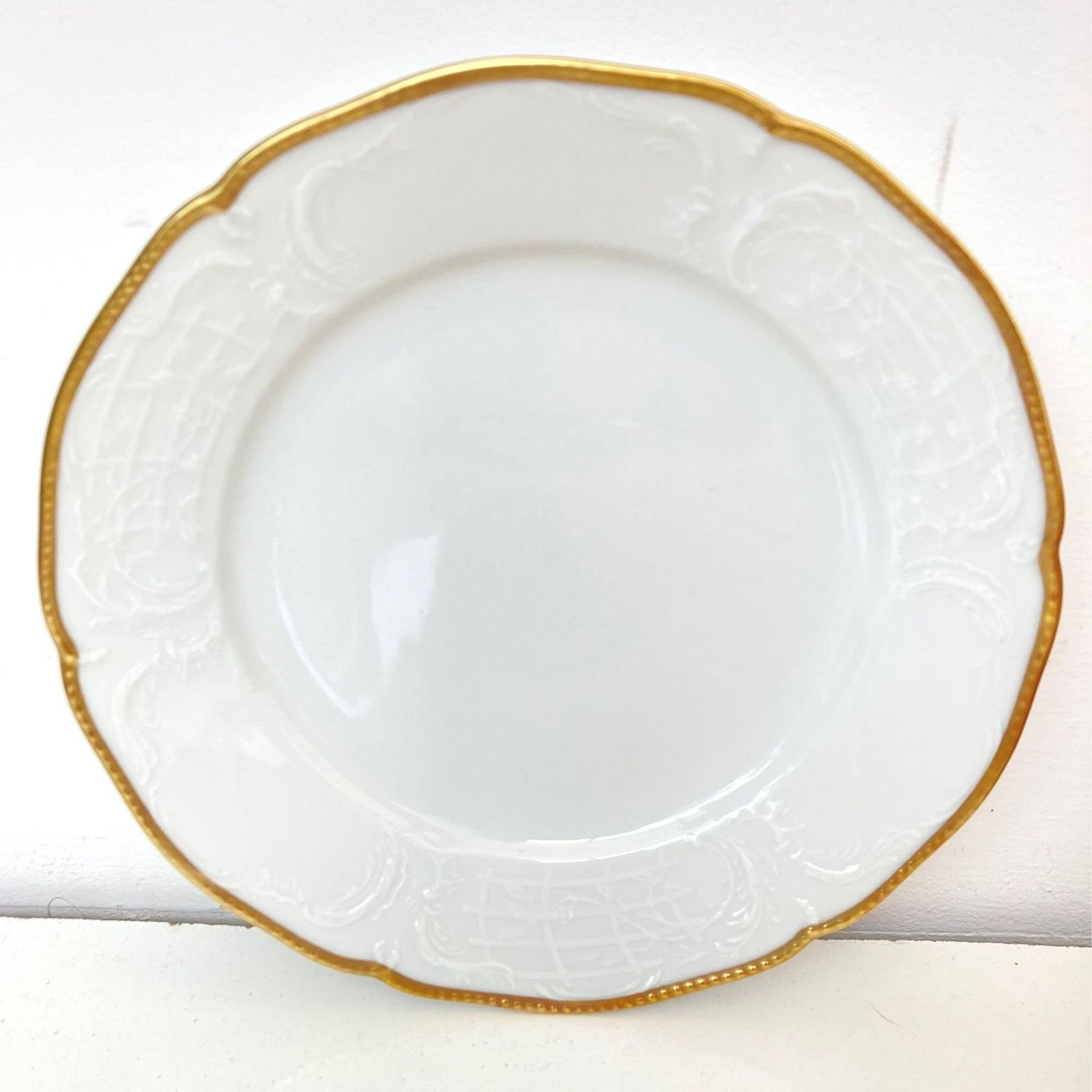 Rosenthal Koffiekopje, Schotel En Borden Set | 5 Delig | Handgeschilderd | Wit Goud | Classic Rose | photo 249.0