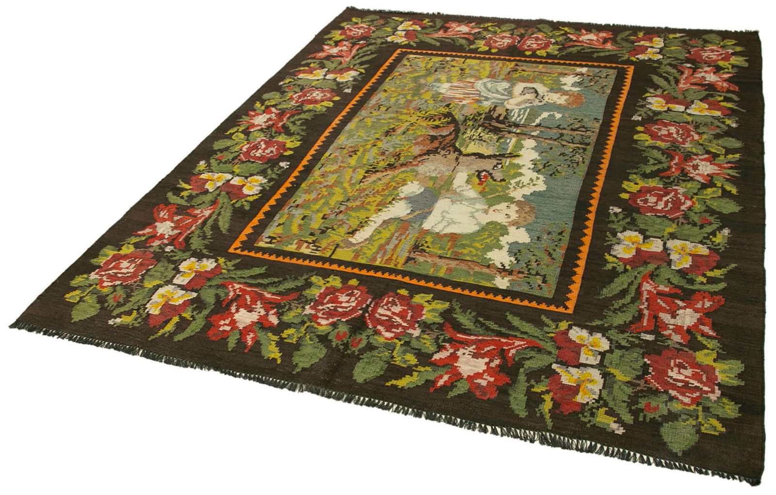 Antique Moldovian Kilim 240 X 192 Sku 23428 photo Textiles