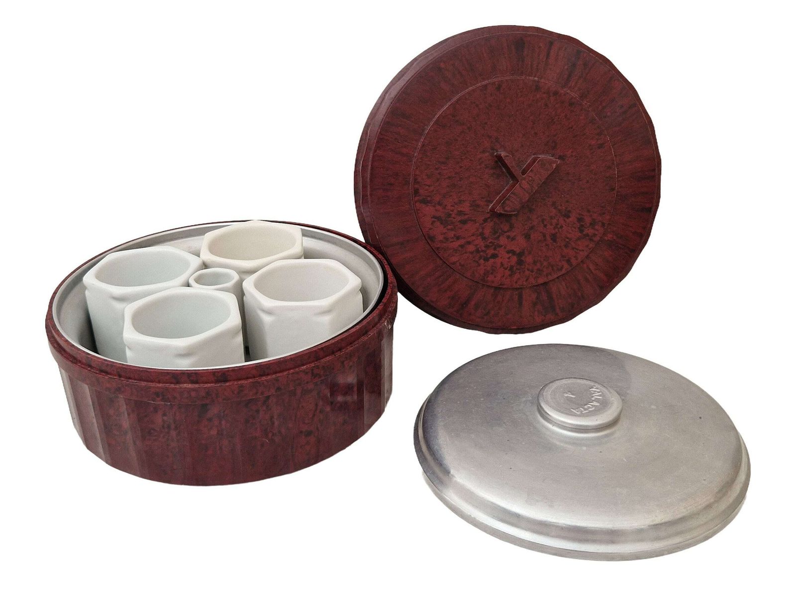 French Yalacta Yogurt Maker With Ceramic Pots And Art Deco Bakelite Casing