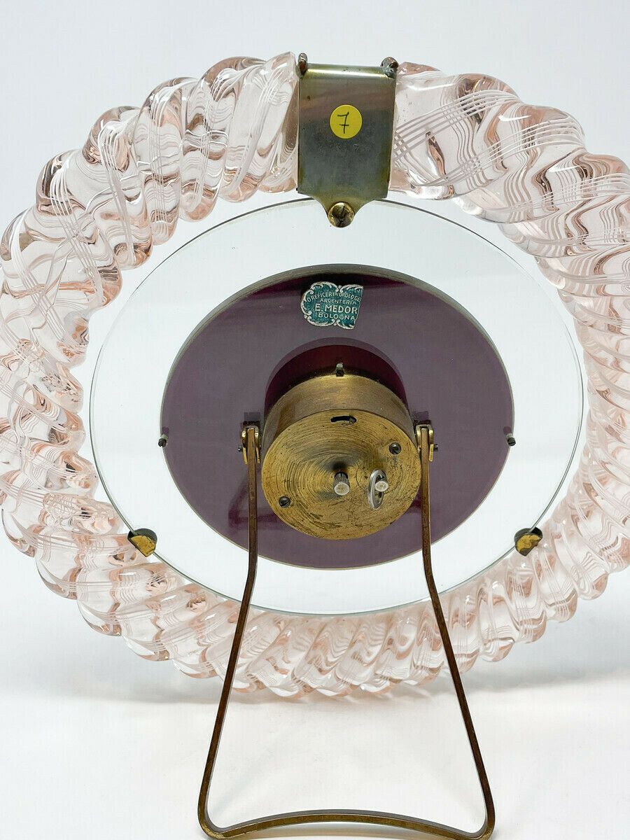 Art Deco Style Murano Glass Desk Clock photo vinterior