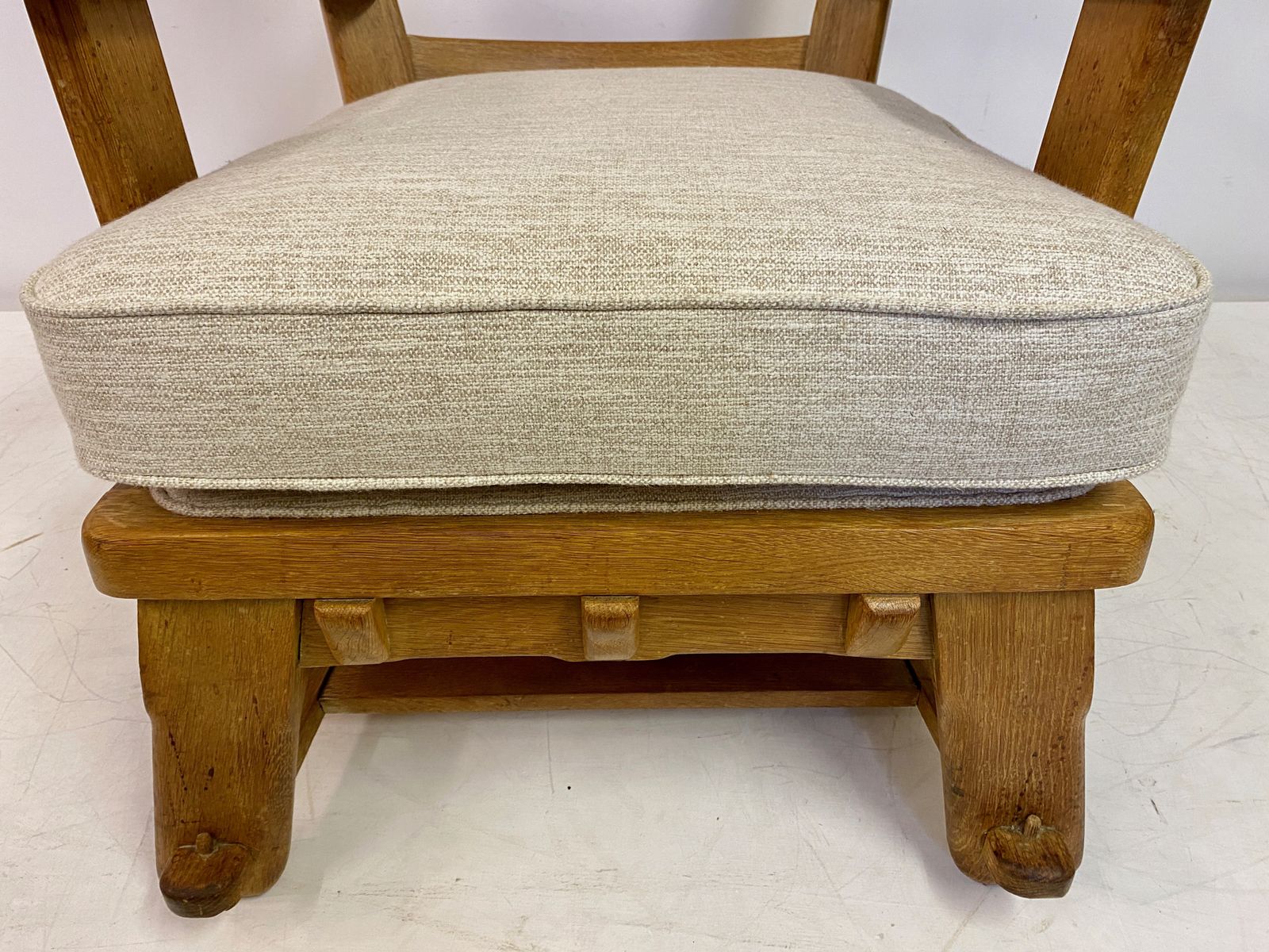 1960s Dutch Oak Brutalist Armchair photo for sale