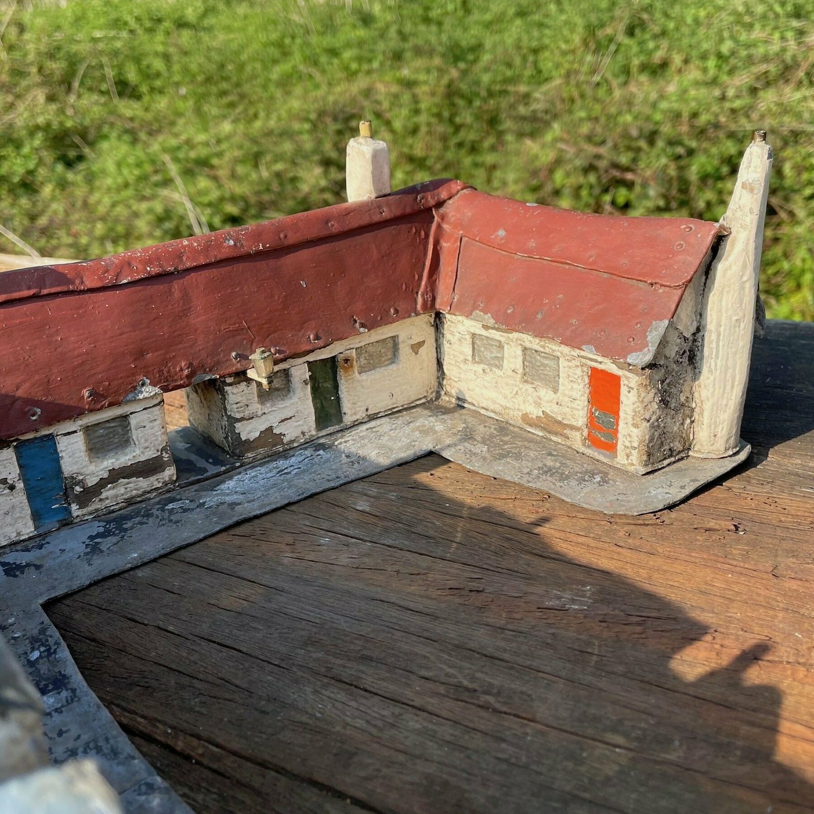 Mid Century Folk Art Village Square photo Home Decor