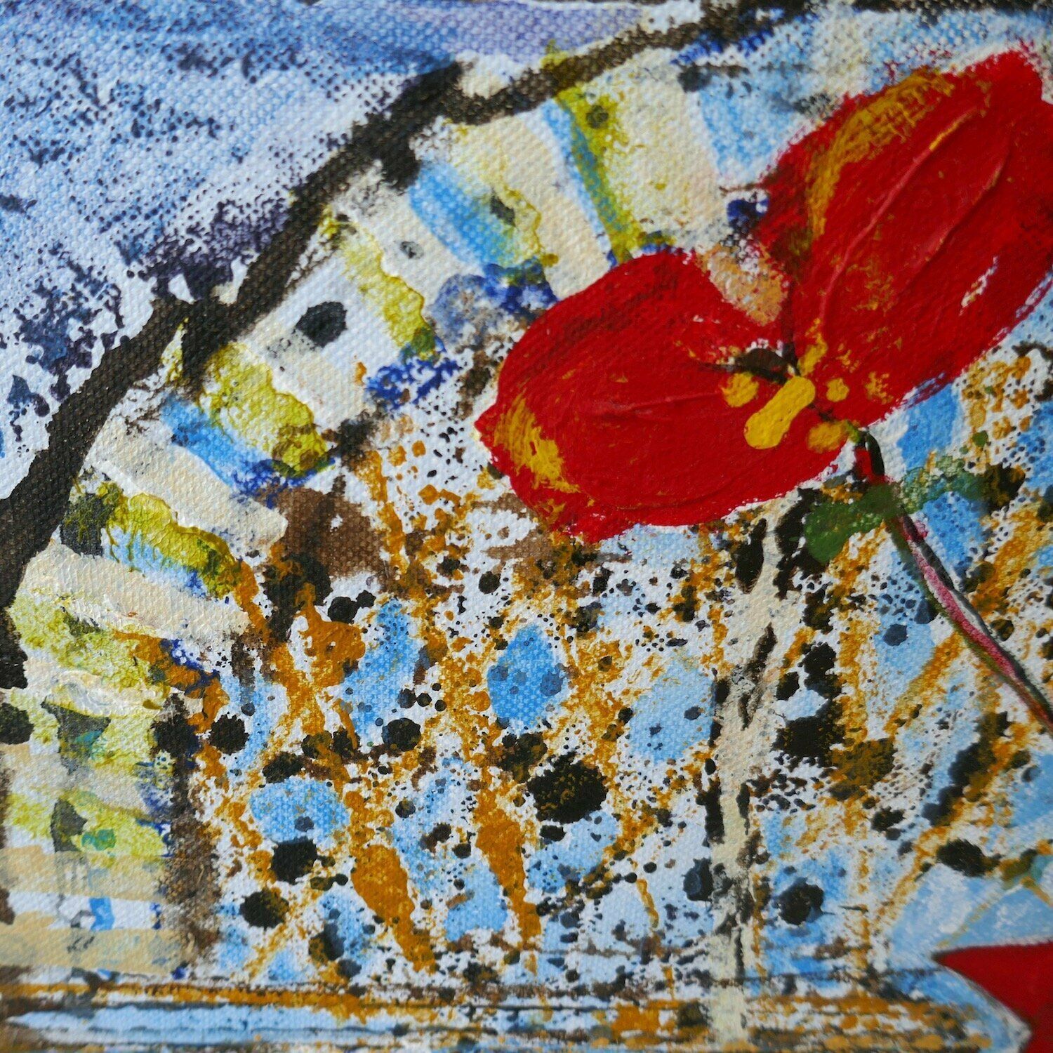 Red Jug And Poppies St Ives School Still Life photo furniture