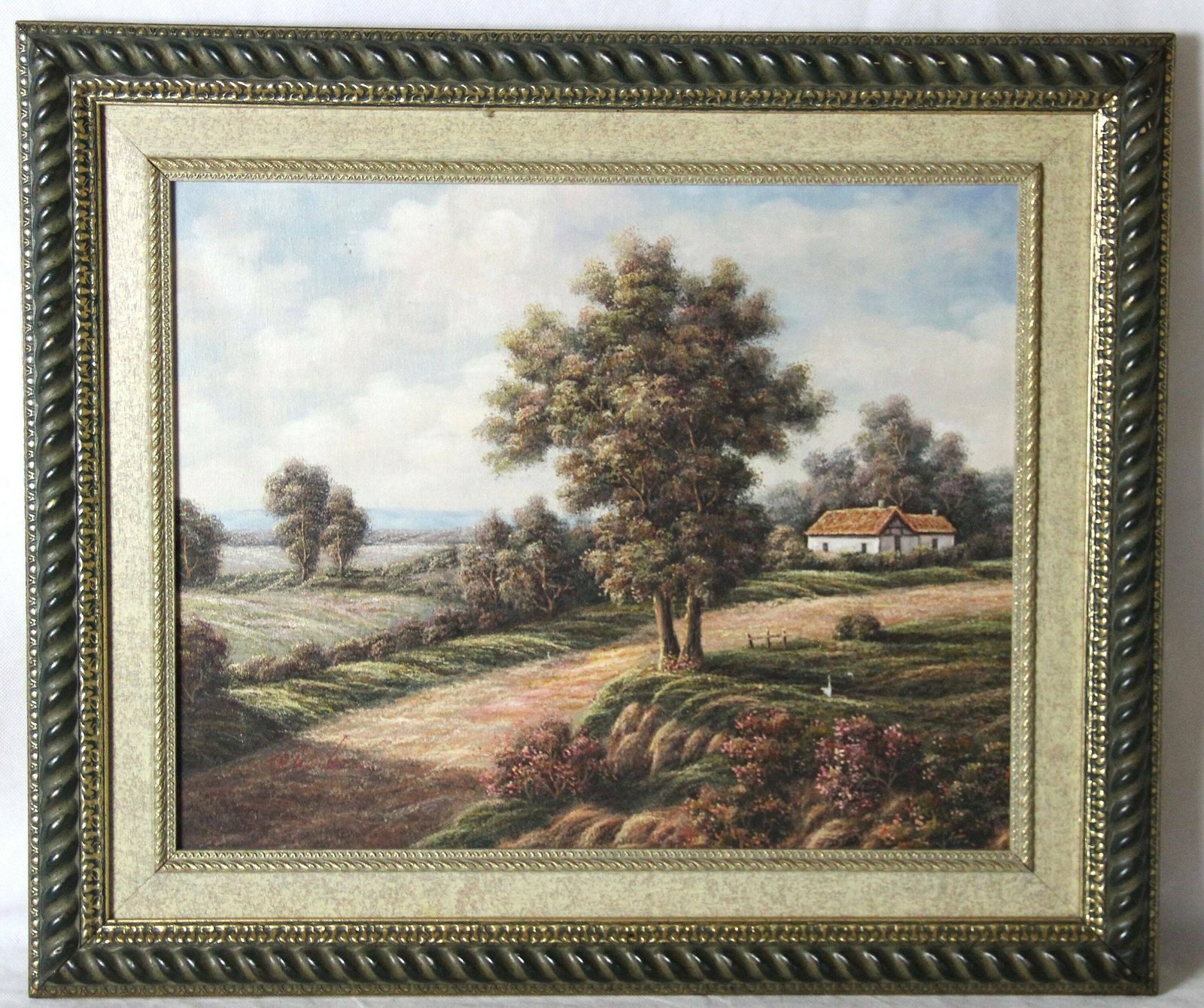 Landscape With Rustic House And Wildflower Meadow By P. Wilson photo furniture