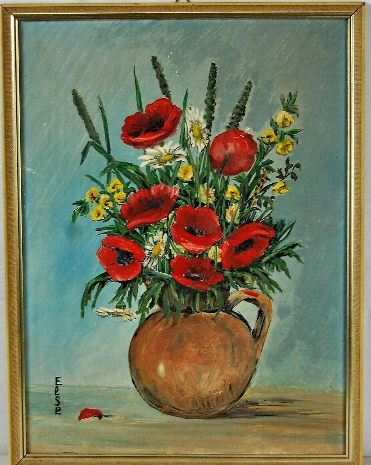 The Oil Painting With Poppies And Wildflowers photo 161.0