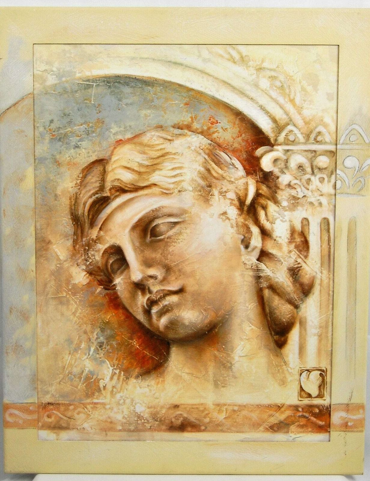 Wooden Mural, Woman From Ancient Rome photo for sale