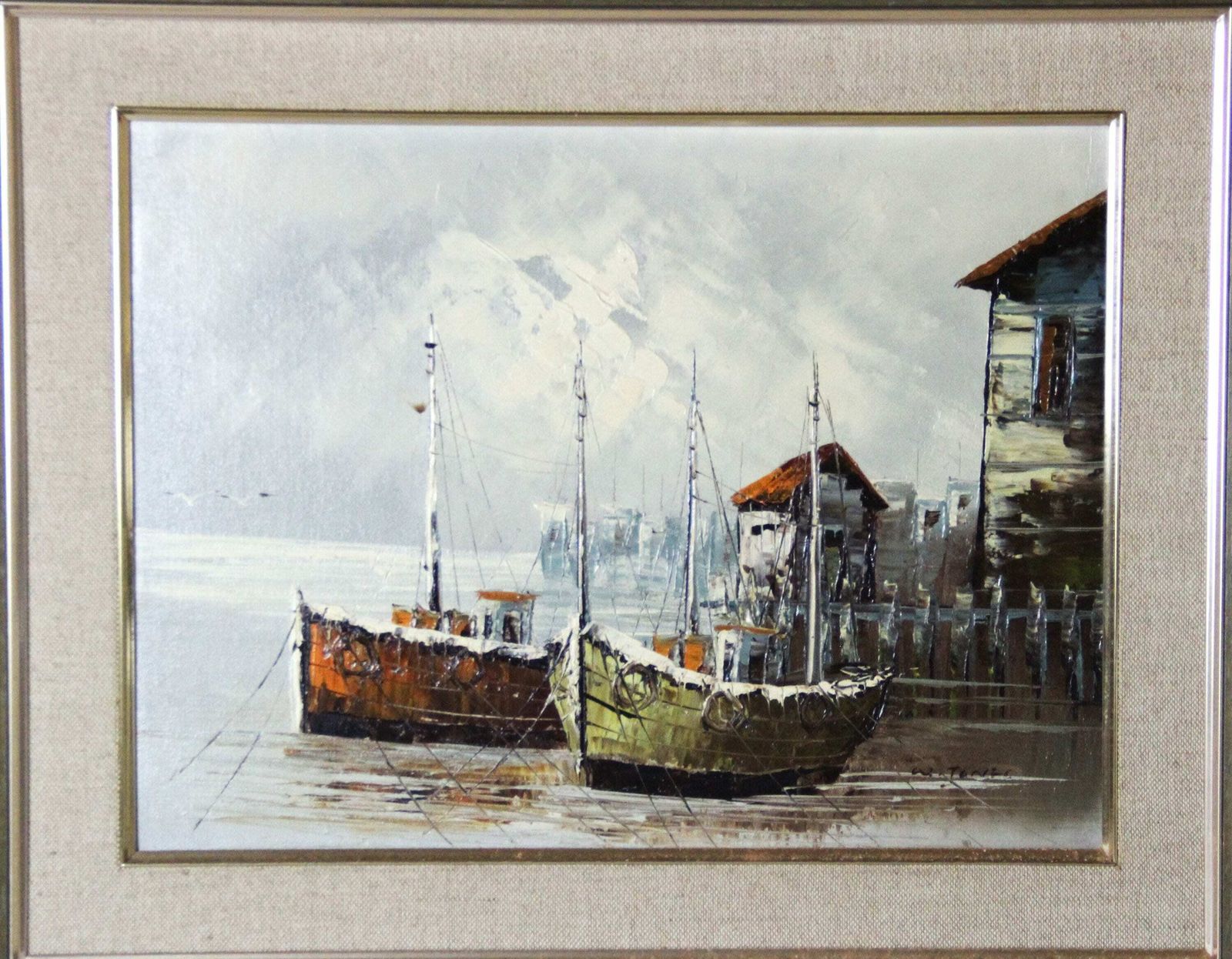 Winter In Port By W. Jones, 1970s photo 456.0