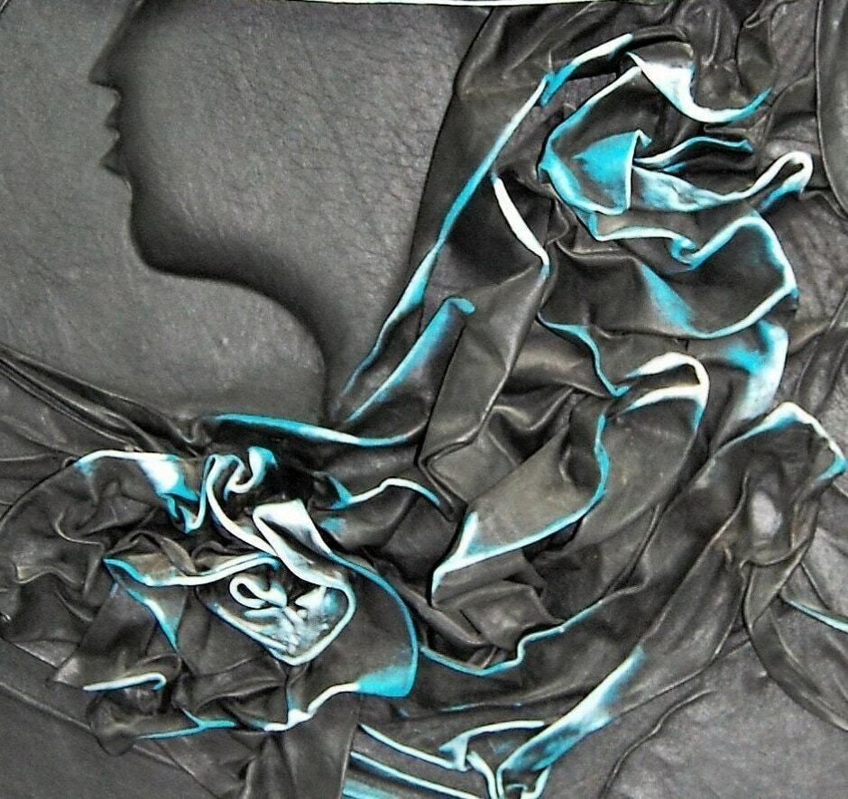 3d Leather Painting, Wall Art, Textured Painting, Unique Gift photo for sale