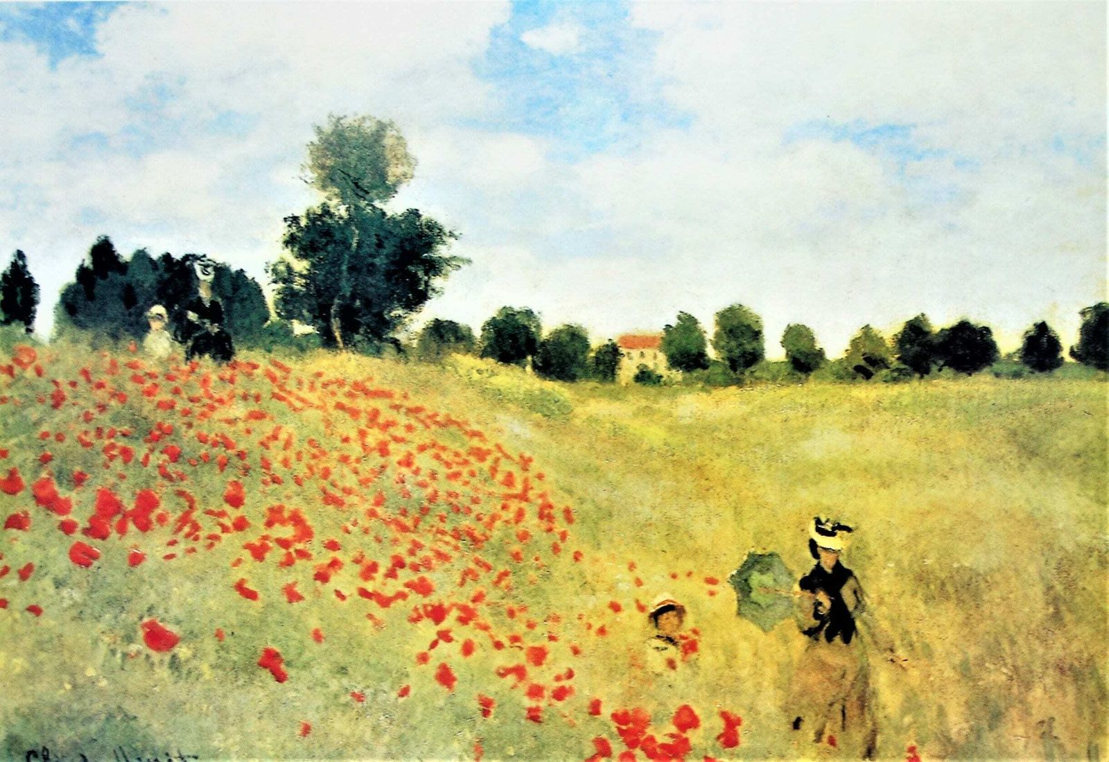 The Poppy Field At Argenteuil, By Claude Monet, 1873 (Print Reply) photo vinterior