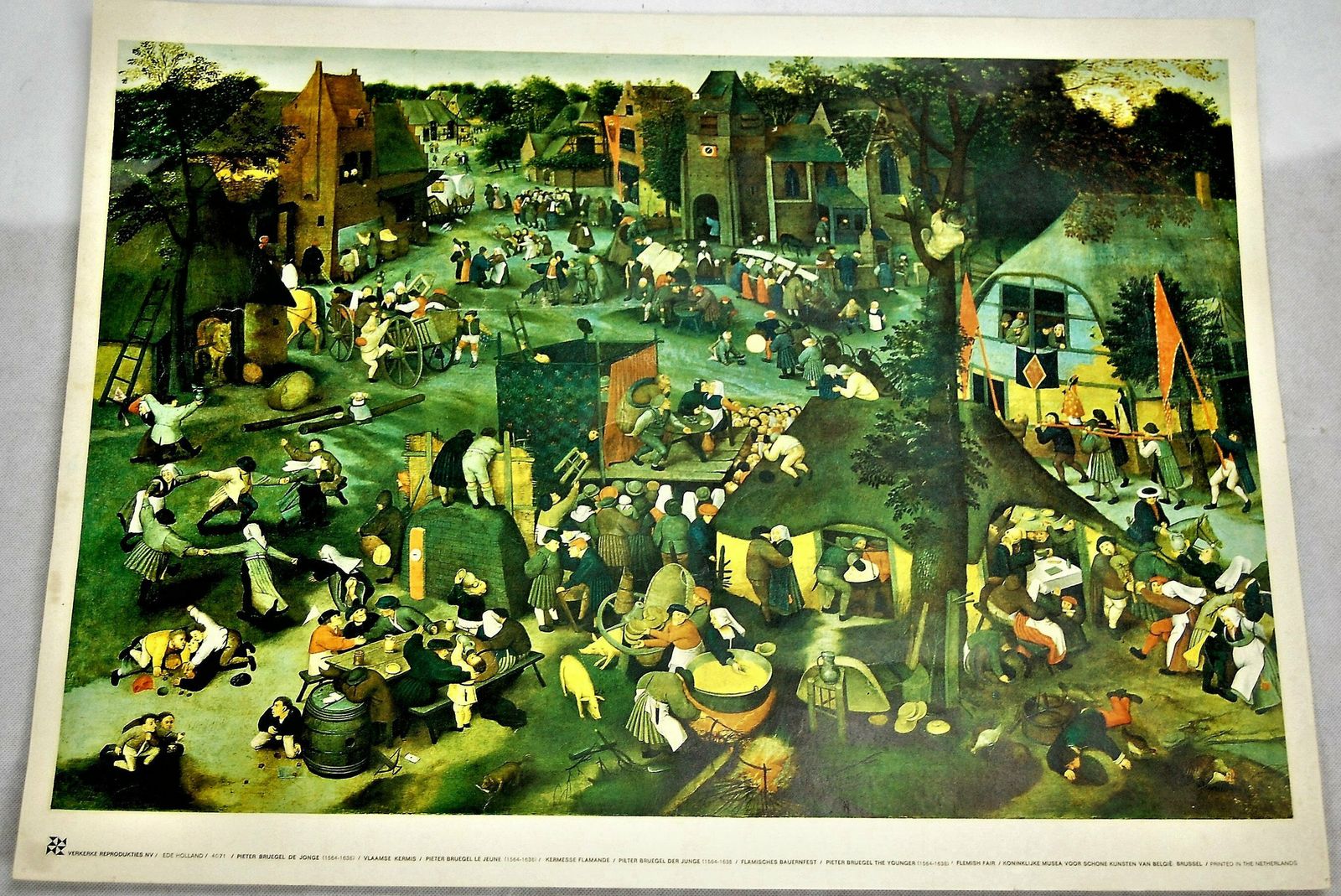 Flemish Fair   Pieter Brueghel The Younger .Vintage Poster photo furniture