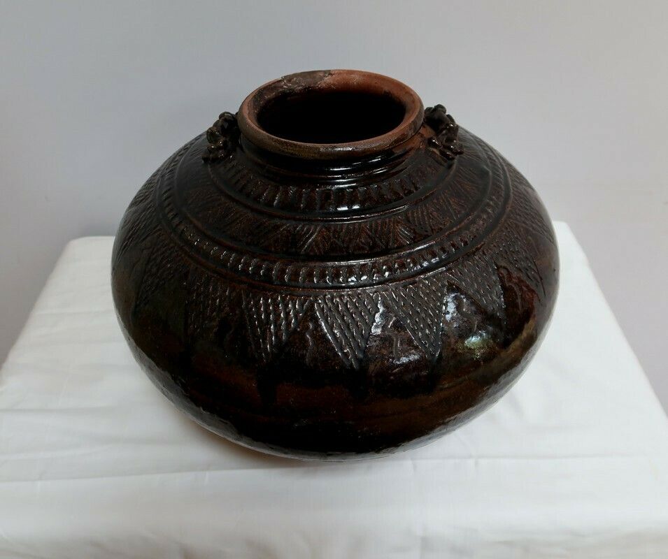 Important Bellied Vase In Glazed Terracotta – 1900