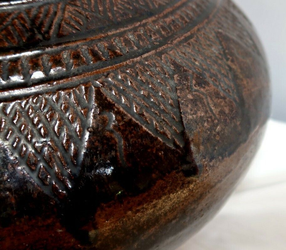 Important Bellied Vase In Glazed Terracotta – 1900 photo 329.6