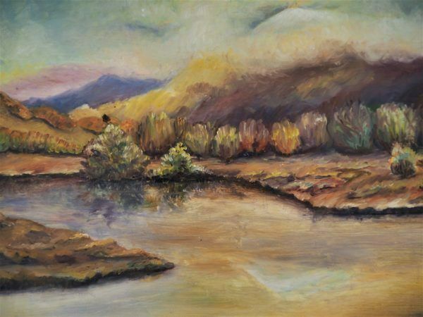 Vintage Mid Century Landscape Oil Painting, Unframed   Reverie photo for sale