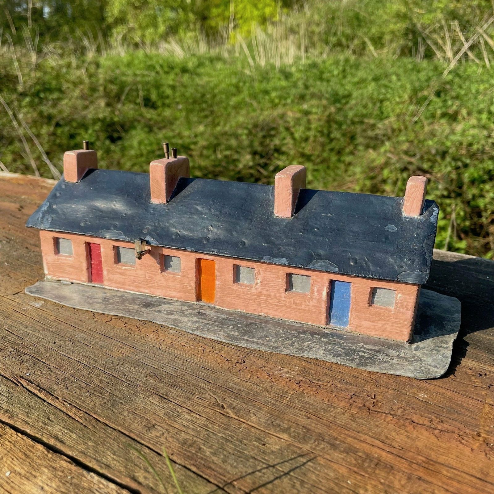 Mid Century Folk Art Quarryman's Cottages