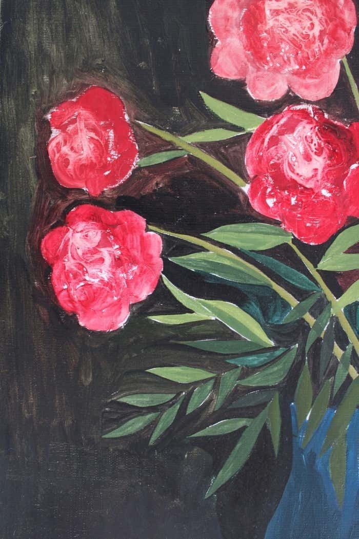 Laimdots Murnieks Peonies 1975. Oil On Canvas, photo 8354.0