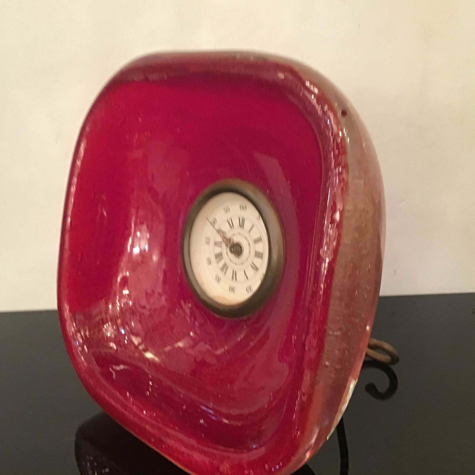 photo for sale Venini Table Clock /Scrivania Brass Murano Glass 1950 Italy