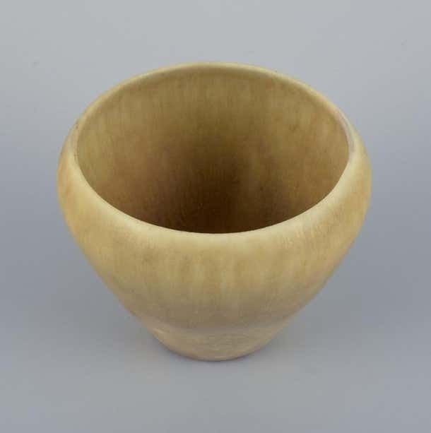 Carl Harry Stålhane For Rörstrand  Ceramic Vase With Hare Fur Glaze Mid 20th C photo for sale