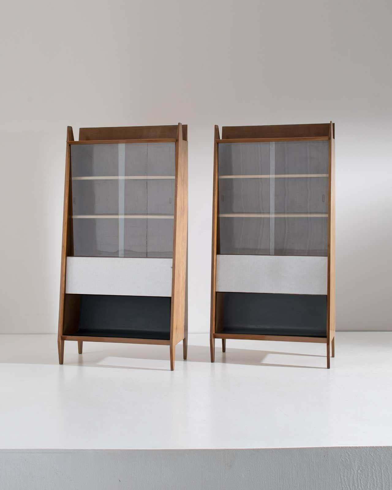 Pair Of Eugenia Alberti Reggio Sideboards With Risers. 1950s