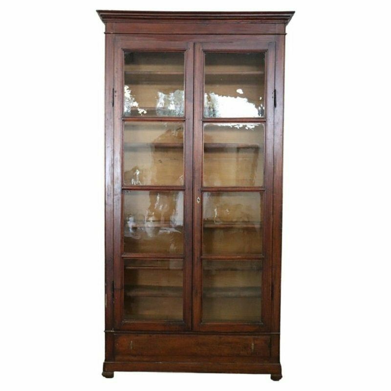 19th Century Poplar Wood Bookcase