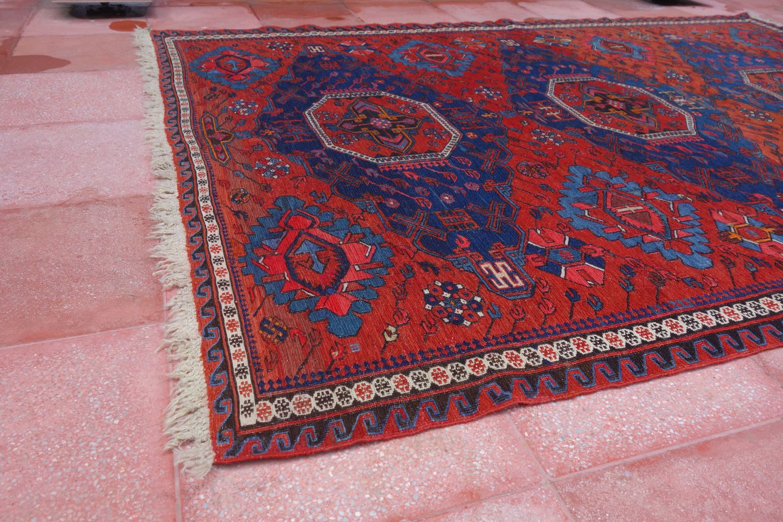 photo furniture Great Britain With Deliveries Duties Paid | Antique Caucasiana Kuba Soumak Rug Carpet | 201 Cm X 141 Cm | 6'59'' X 4'62''