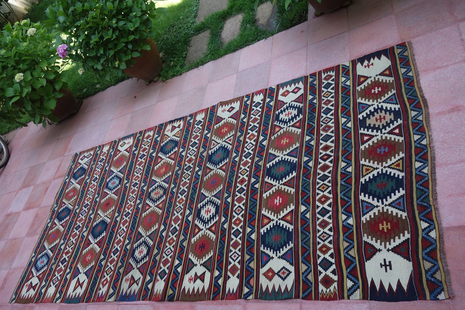 Great Britain With Deliveries Duties Paid | Antique Caucasian Shirvan | Kilim Rug | 313 Cm X 148 Cm | 10'26'' X 4'85'' photo furniture