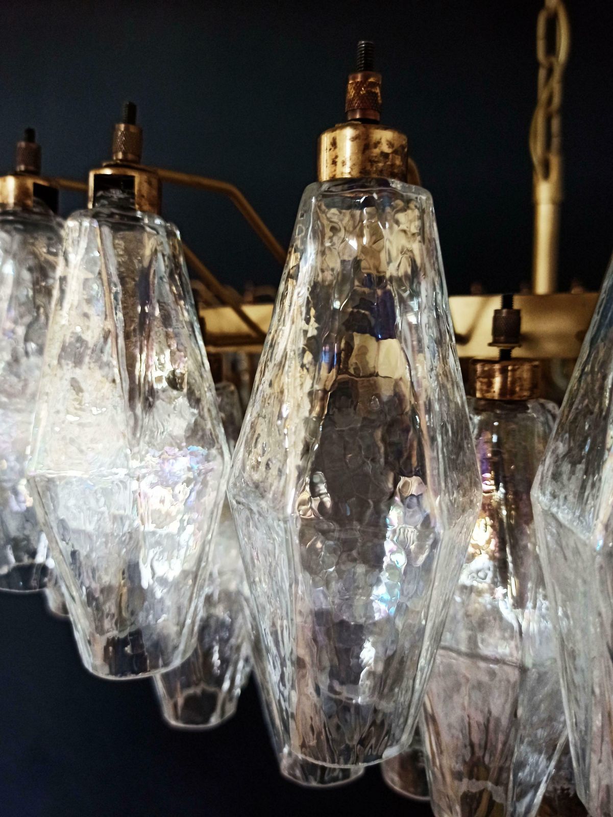 Beautiful Murano Glass Chandelier  185 Iridescent Glasses photo 5891.0