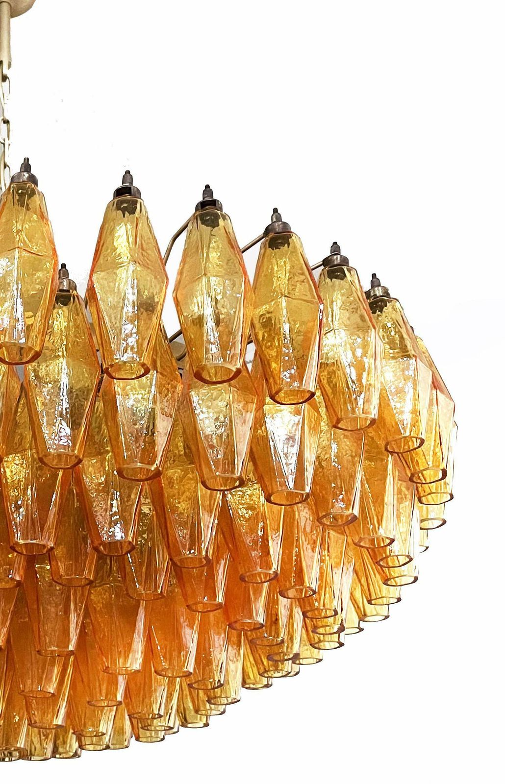 11860.0 Majestic Murano Glass Chandeliers  185 Amber Poliedri photo