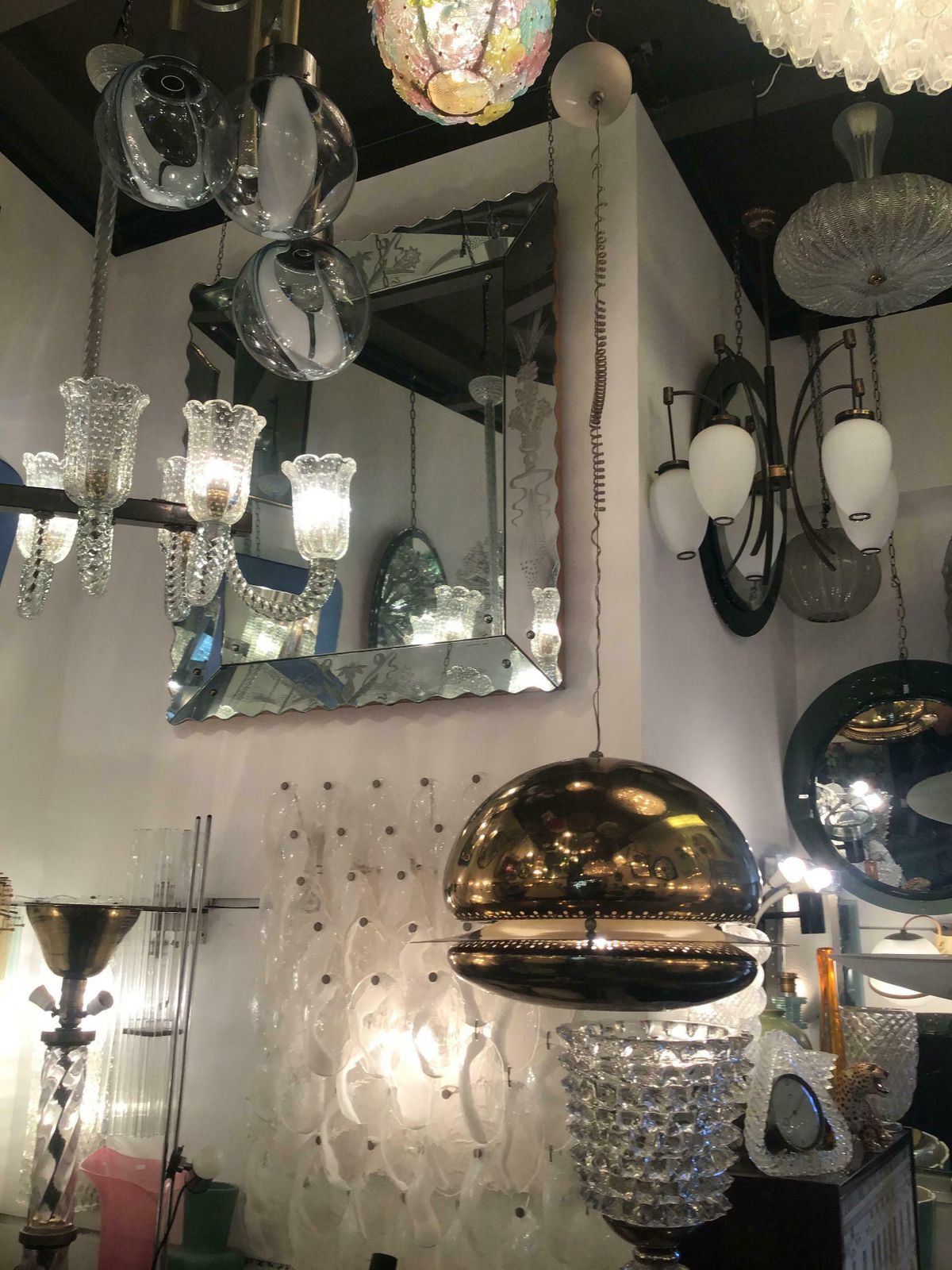 Afra And Tobia Scarpa "Flos" " Nictea" Chandelier Brass Glass 1960 Italy photo 3927.0