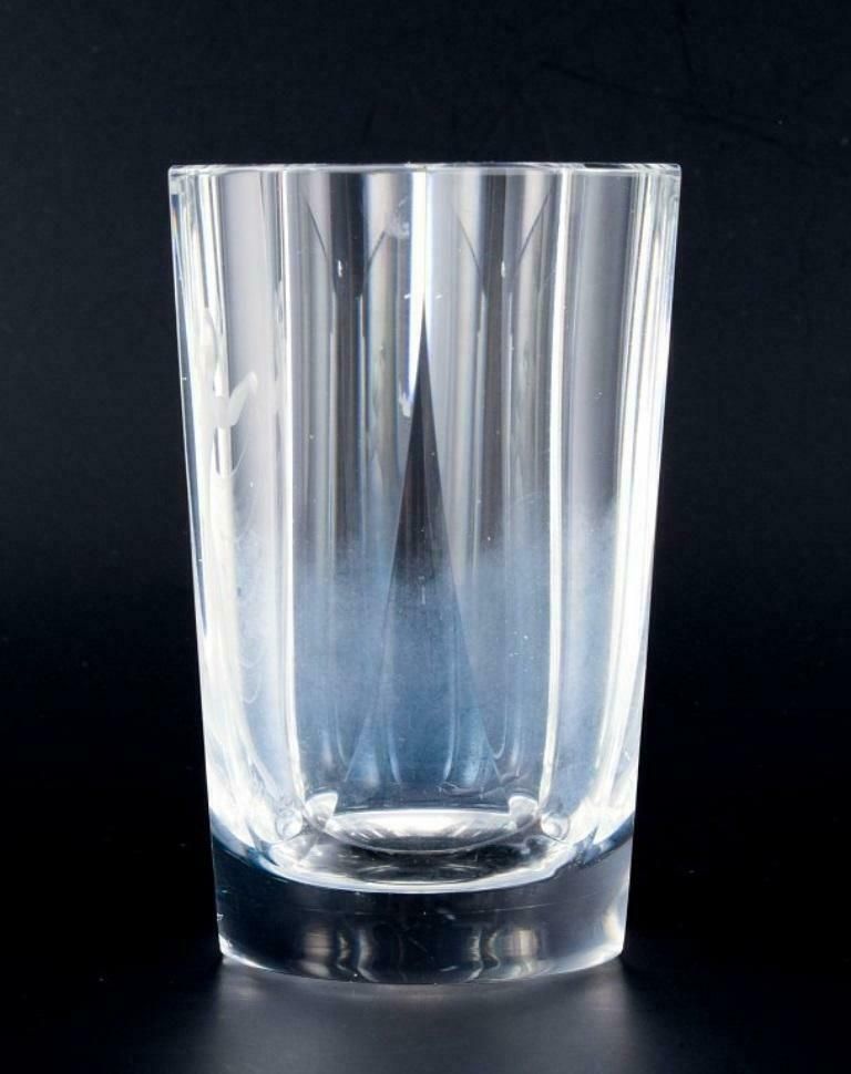 Lars Kjellander For Kosta, Sweden, Art Glass Vase In Clear Glass. 1930s photo Home Decor