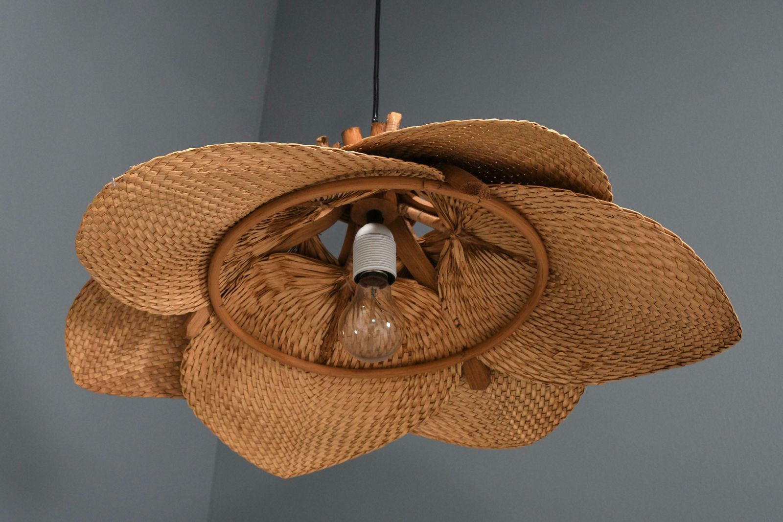 Uchiwa Midcentury Pendant Chandelier In Style Of Ingo Maurer, Germany 1960s photo buy