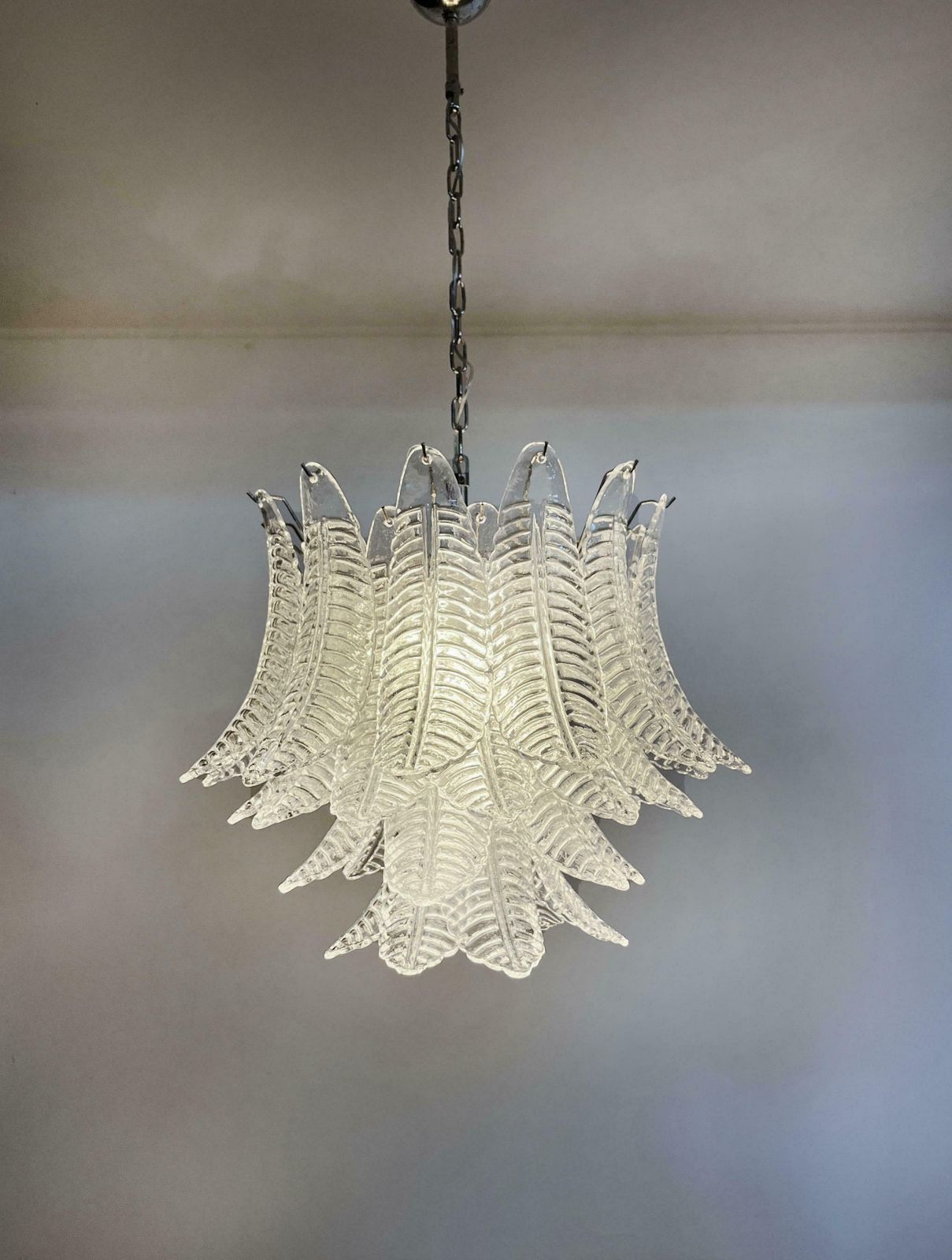 Beautiful Italian Leaves Chandelier Murano photo Lighting