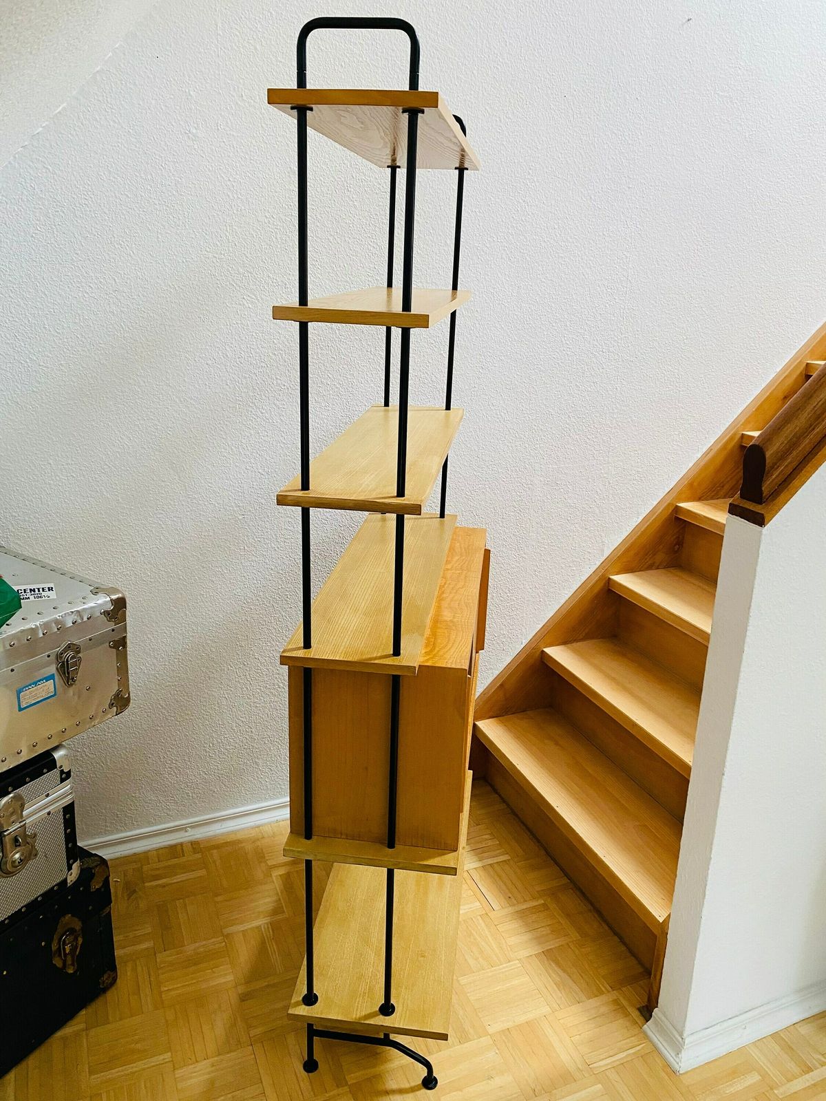 photo for sale Wooden Midcentury String Shelf / 1950s 1960s Vintage Decor