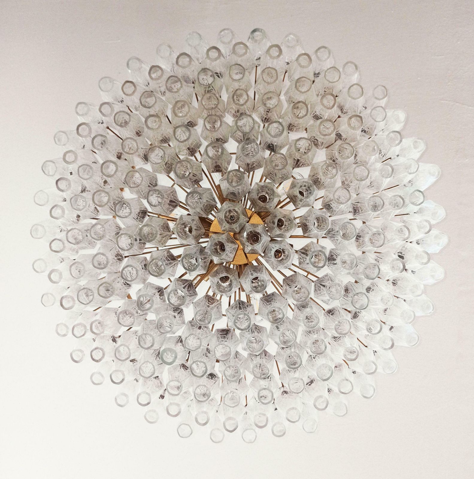 Beautiful Murano Glass Chandeliers   185 Iridescent Glasses photo for sale