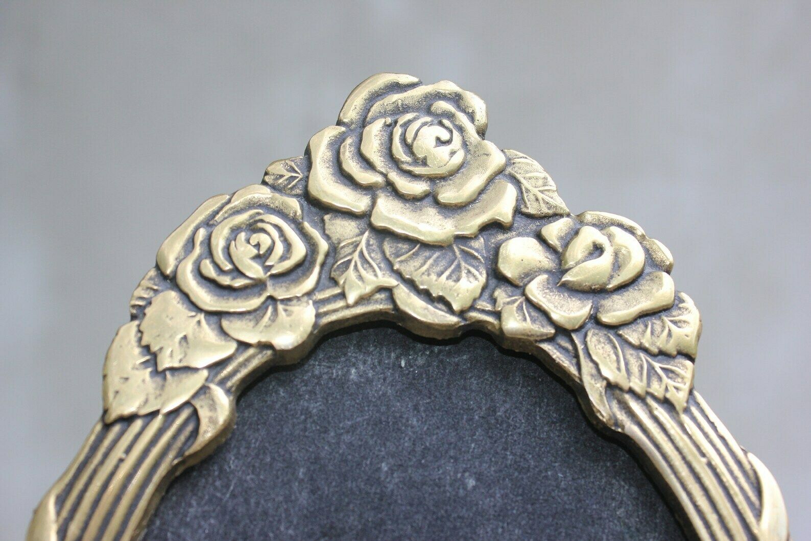 Lovely Art Deco Brass Frame Stunning Ornate Photo Frame Adjustable Table Picture Frame Home Office Desk Decor photo for sale