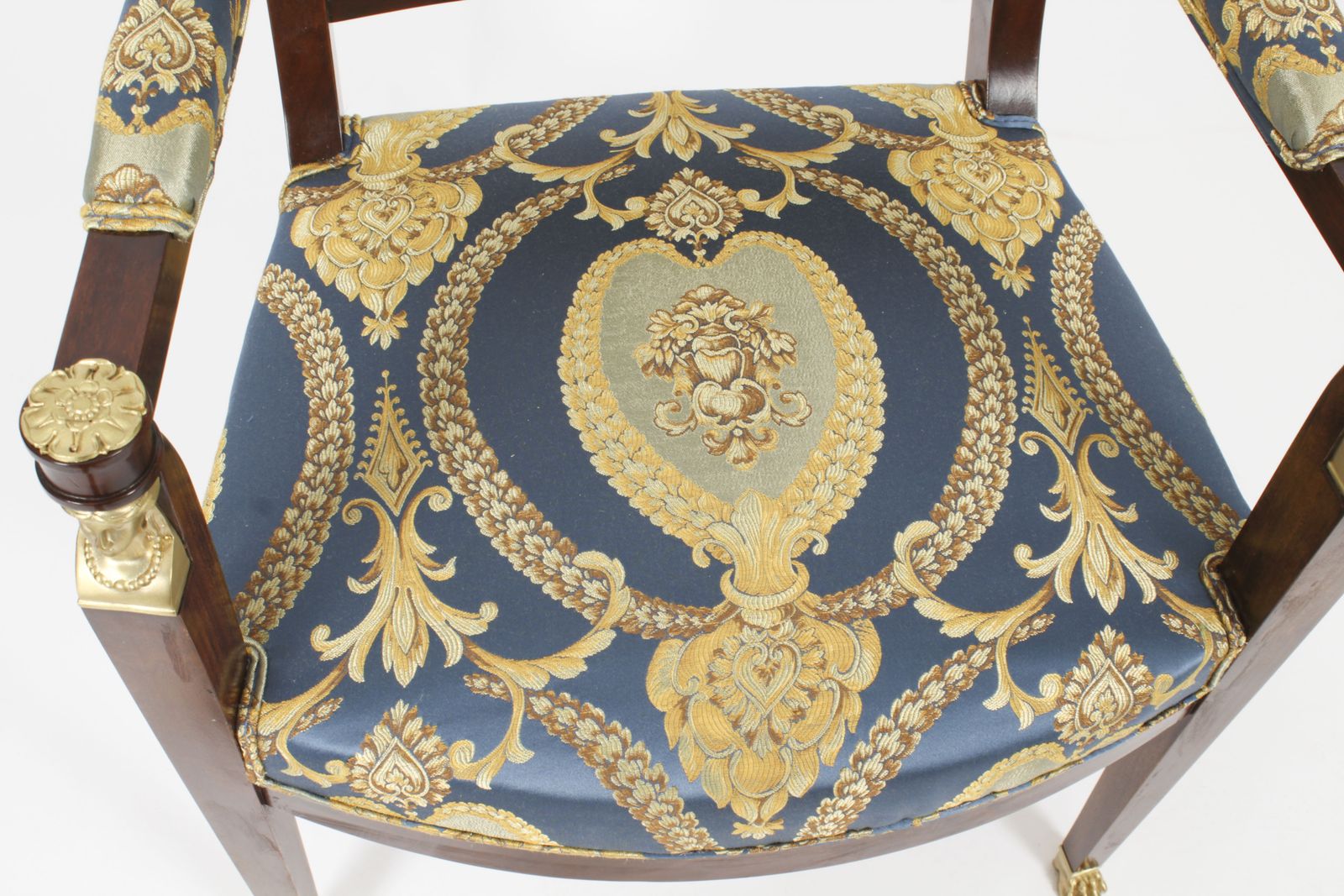 photo vinterior Pair French Empire Revival Ormolu Mounted Armchairs C1870 19th C