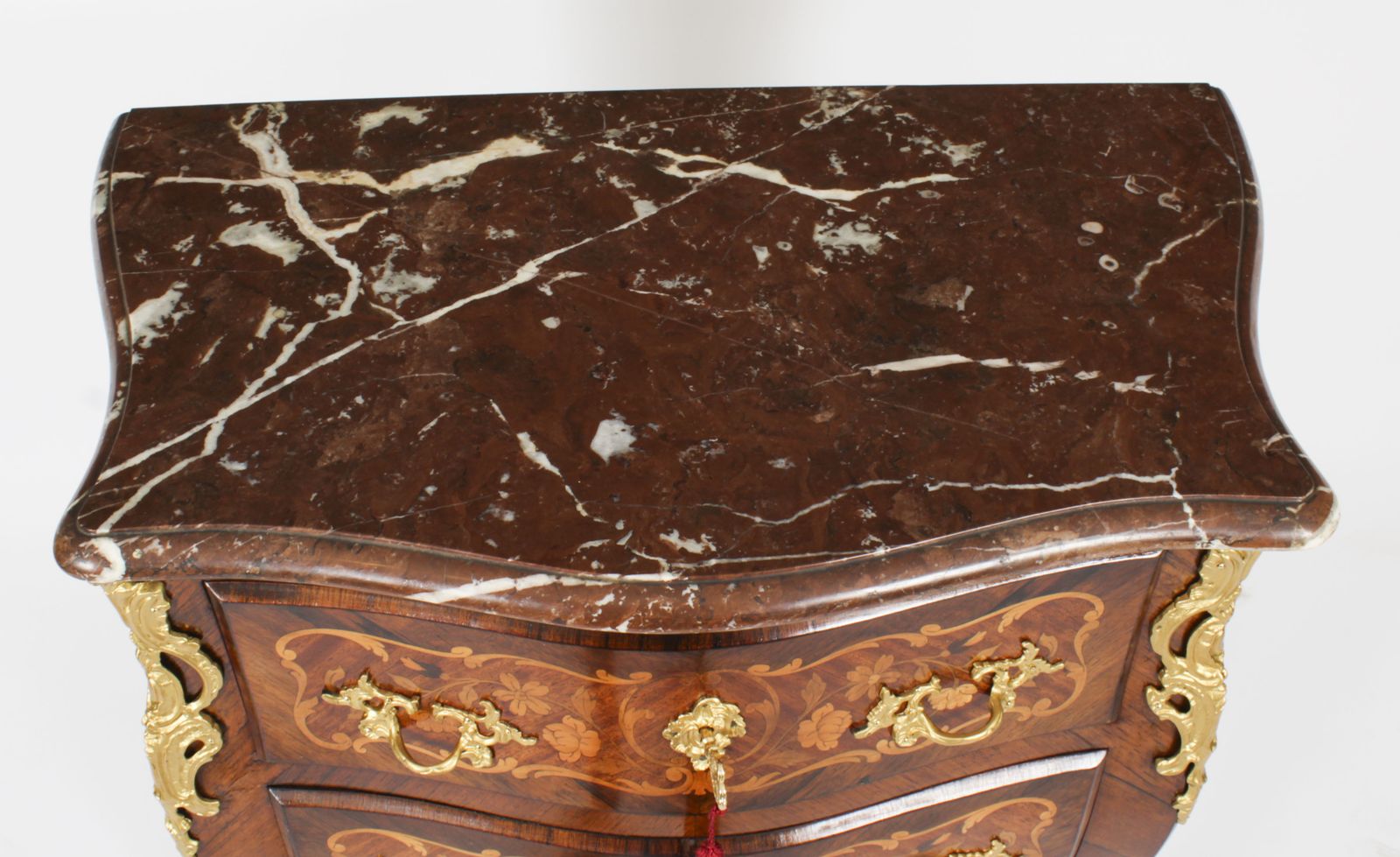 French Louis Revival Gonçalo Alvest Marquetry Commode 19th Century photo for sale