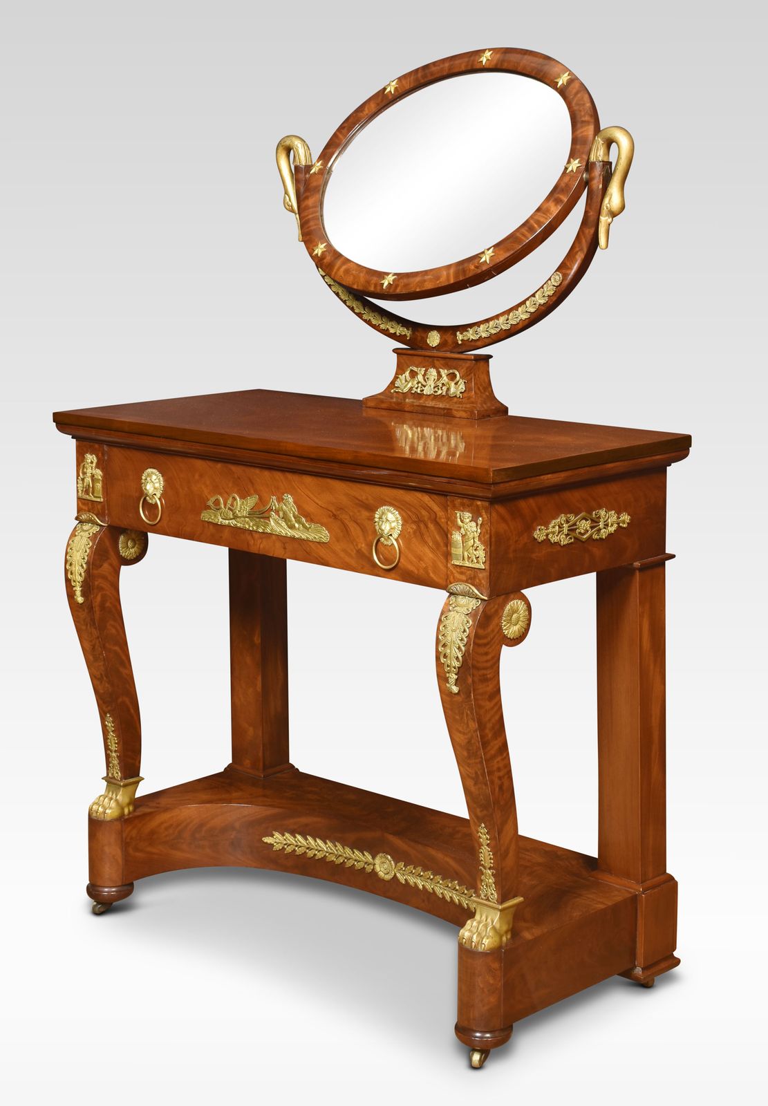 19th Century French Empire Mahogany Dressing Table