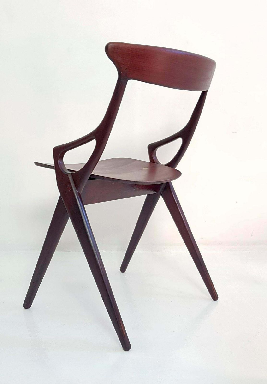 Set Of 4 Dining Chairs By Arne Hovmand Olsen For Mogens Kold, Denmark, 1959 photo vintage