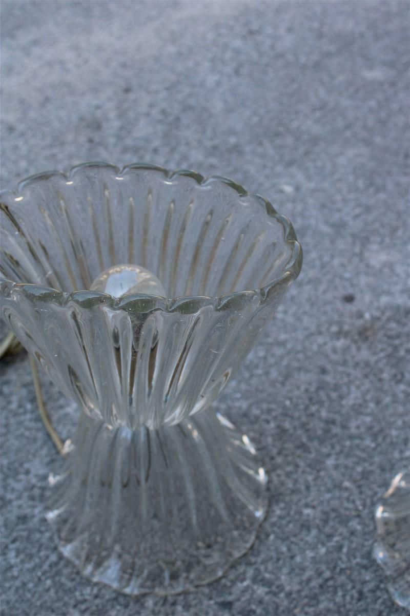 1563.0 Mid Century Cup Table Lamp Barovier Murano Glass Made In Italy 1950s photo