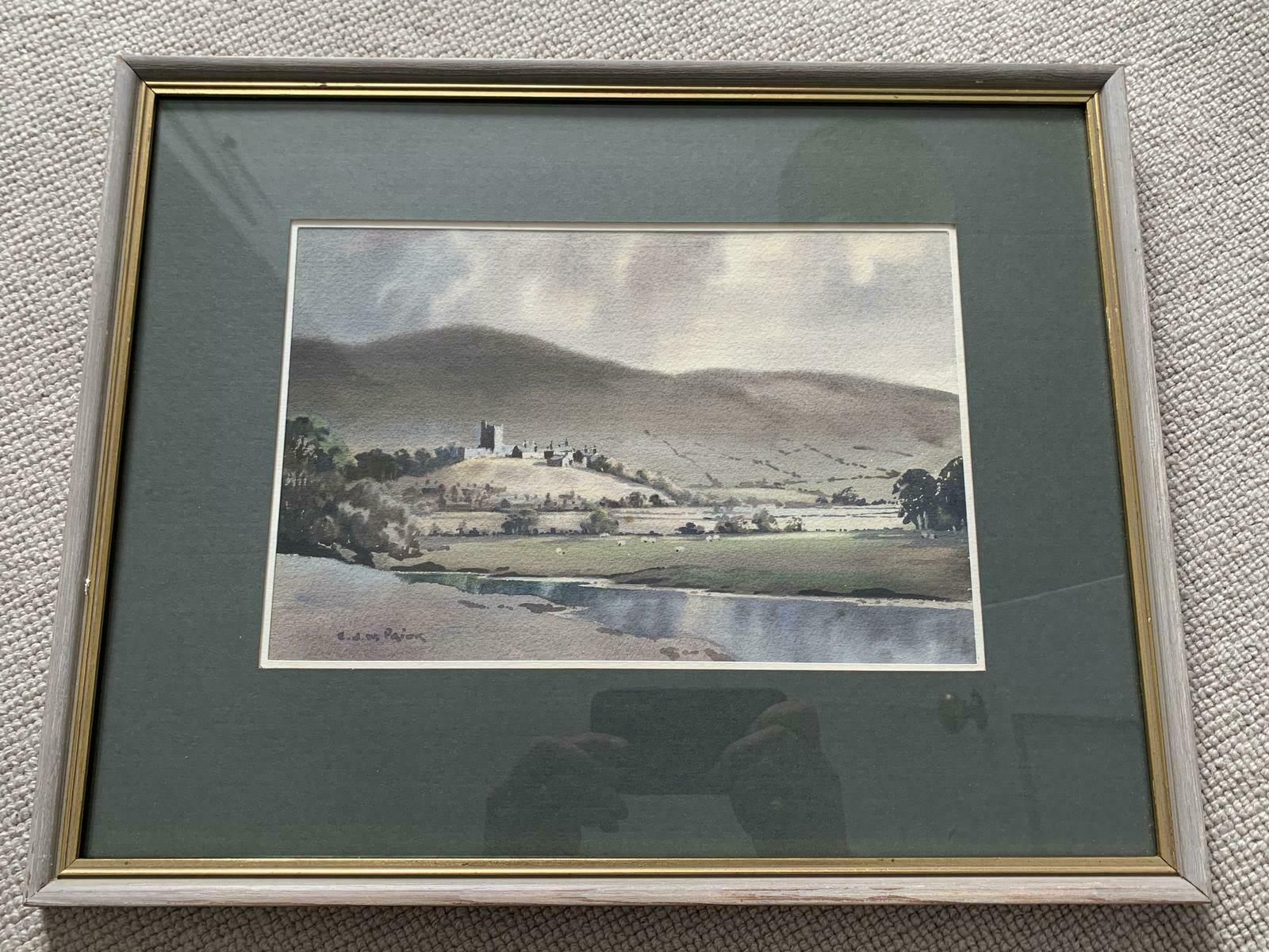 E.J.W. Prior 20th Century Watercolour Painting Of Lancashire Landscape