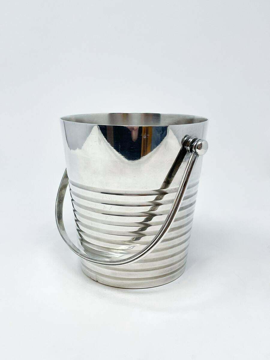 Mid Century Modern Christofle Art Deco Champagne And Ice Bucket Ondulations photo furniture
