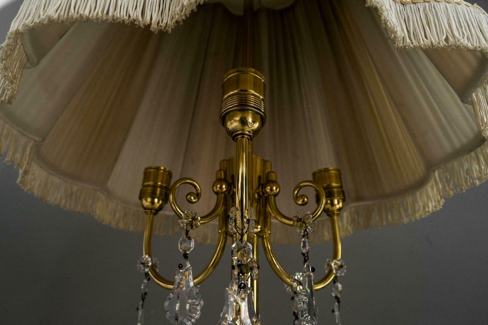 photo furniture Floorlamp Vienna Around 1950s Attr. Lobmeyr With Original Shade