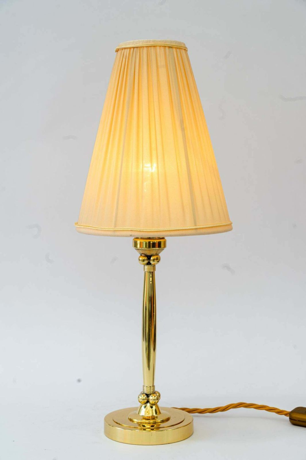 Art Deco Table Lamp Vienna Around 1920s With Fabric Shade photo vintage