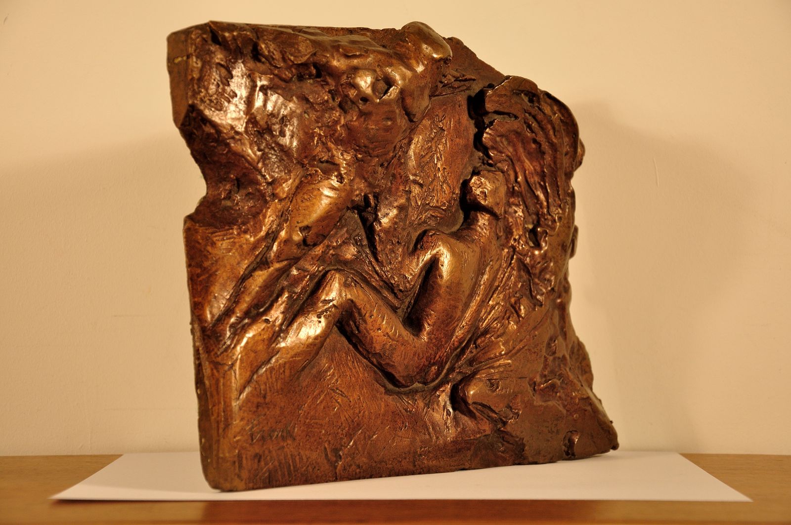 32985.0 Dame Elisabeth Frink 1930 To 1993. Bronze Maquette Sculpture Man And Eagle. Numbered 1/7. Conceived & Created In 1967. Entry In Catalogue Raisonné. photo