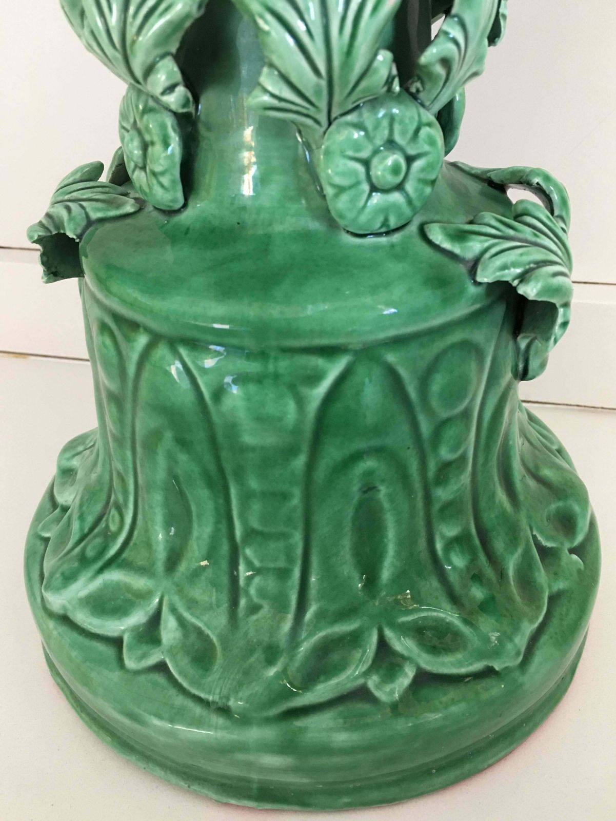 Jardinière ou vase en céramique Art Nouveau français, vers 1910 photo vintage