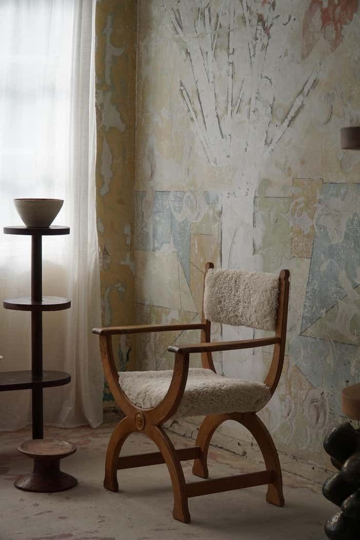 Henning Kjærnulf, Danish Modern, Armchair In Oak And Lambswool, 1960s photo Furniture