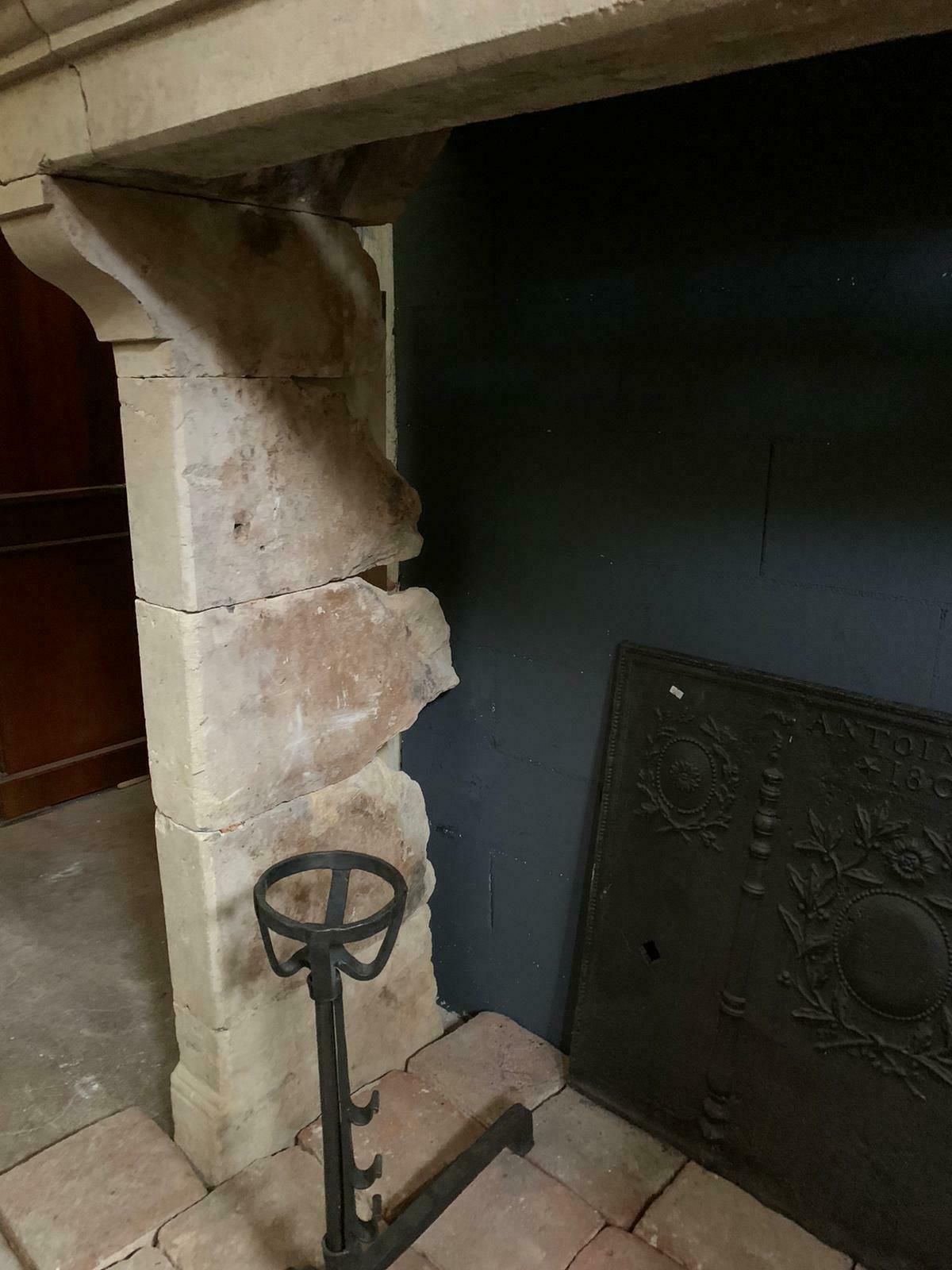 photo buy Ancient Fireplace Mantle In Trani Stone, From Italy In The 19th Century